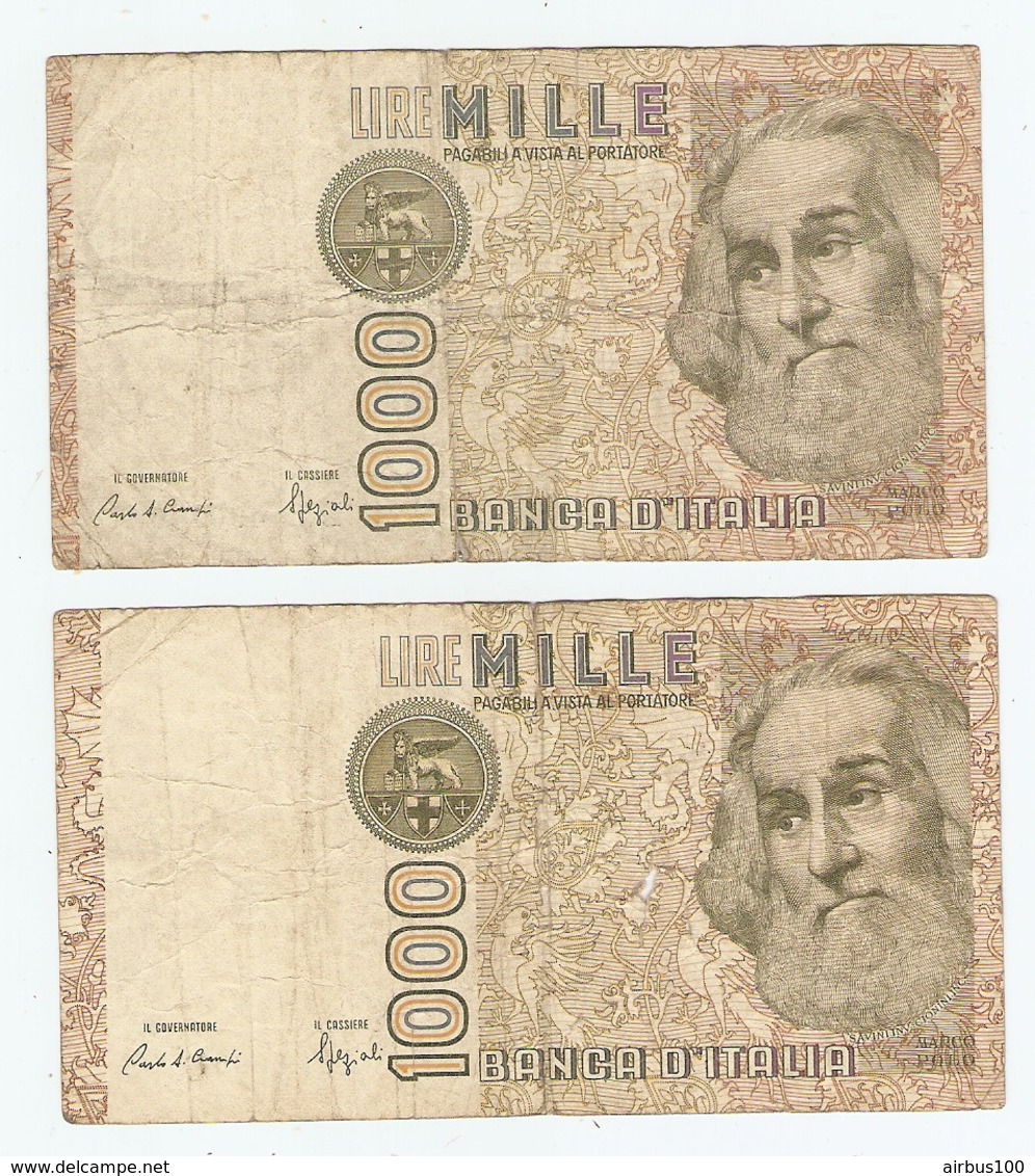 LOT De 2 BILLETS De BANQUE ITALIE - 2 BANKS OF BANK ITALY - 2 BANCOS DE BANCO ITALIA - Vrac - Billets