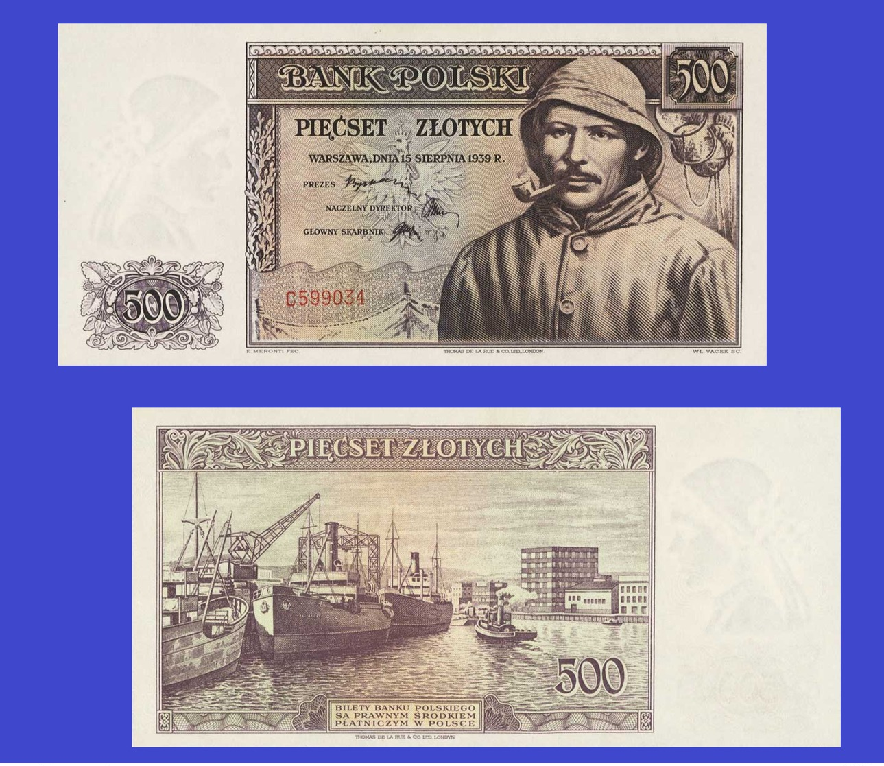 Poland  500 Zloty 1939 - Pologne