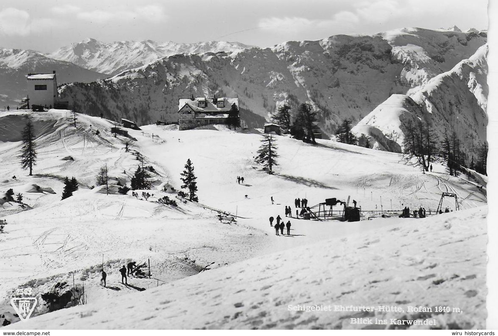 AK 0305  Skigebiet Erfurter-Hütte ( Rofan ) - Blick Ins Karwendel Um 1960 - Achenseeorte