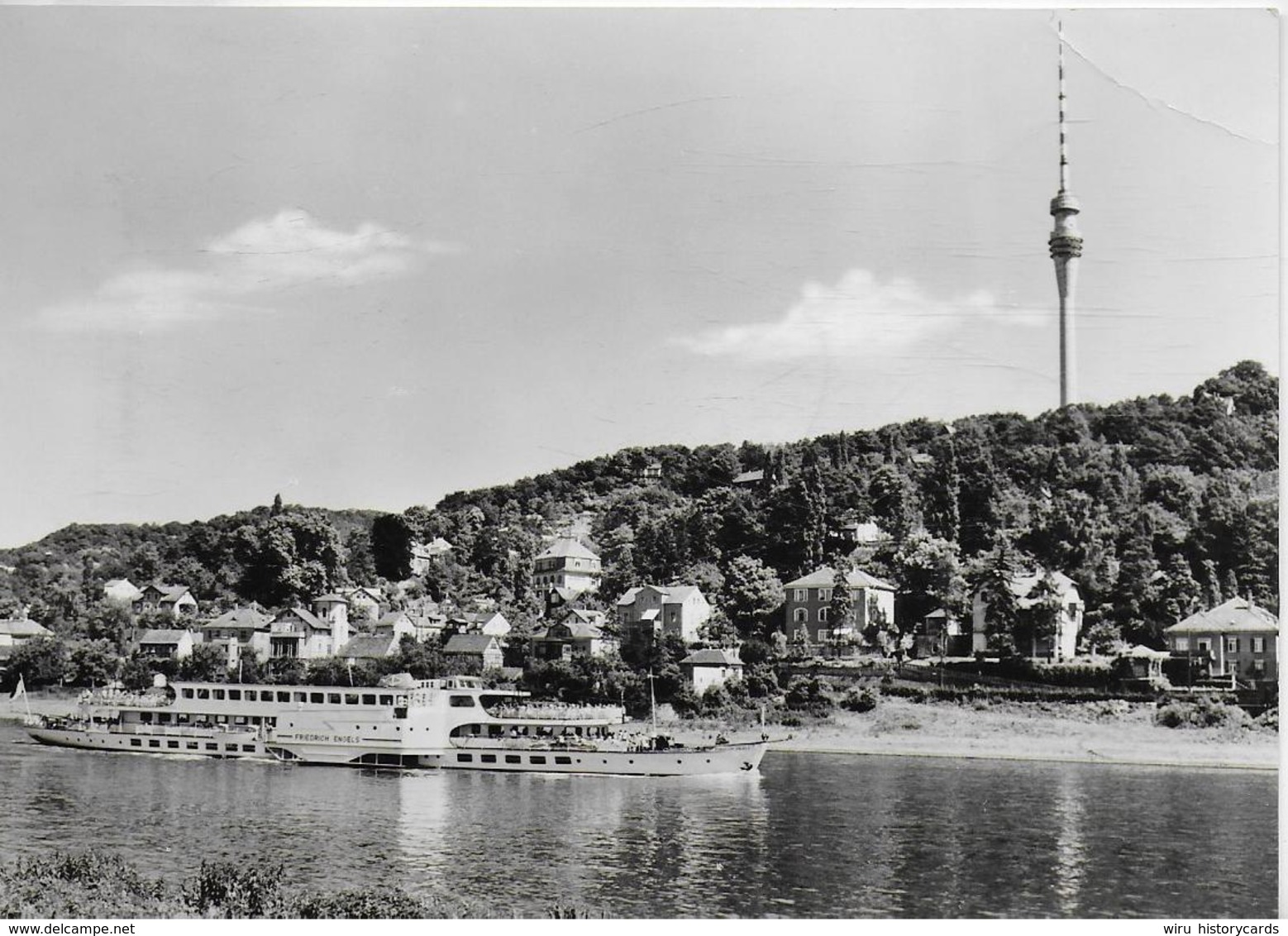 AK 0305  Dresden-Wachwitz - Fernsehturm Mit MS " Friedrich Engels " / Ostalgie , DDR Um 1972 - Dresden