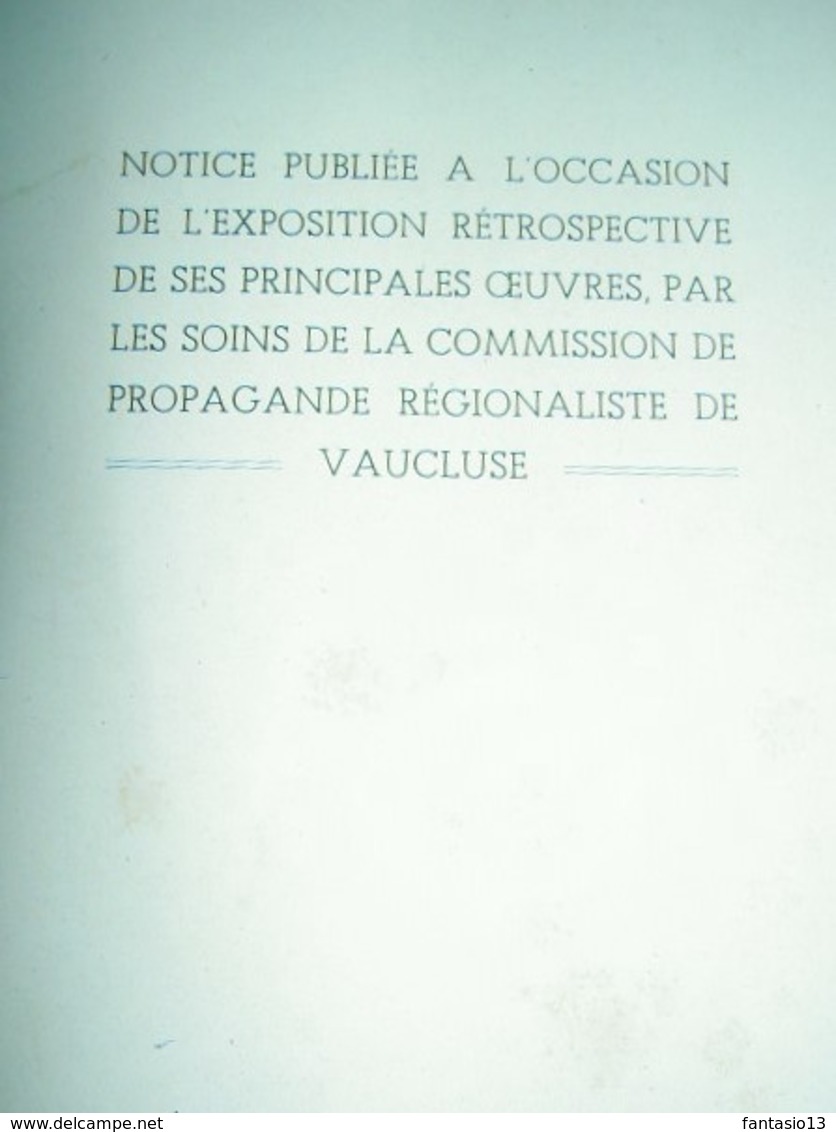 Pierre Grivolas  1823-1906 Chanoine Sautel  Exposition  Avignon 1943 Commission Propagande Régionaliste De Vaucluse - Provence - Alpes-du-Sud