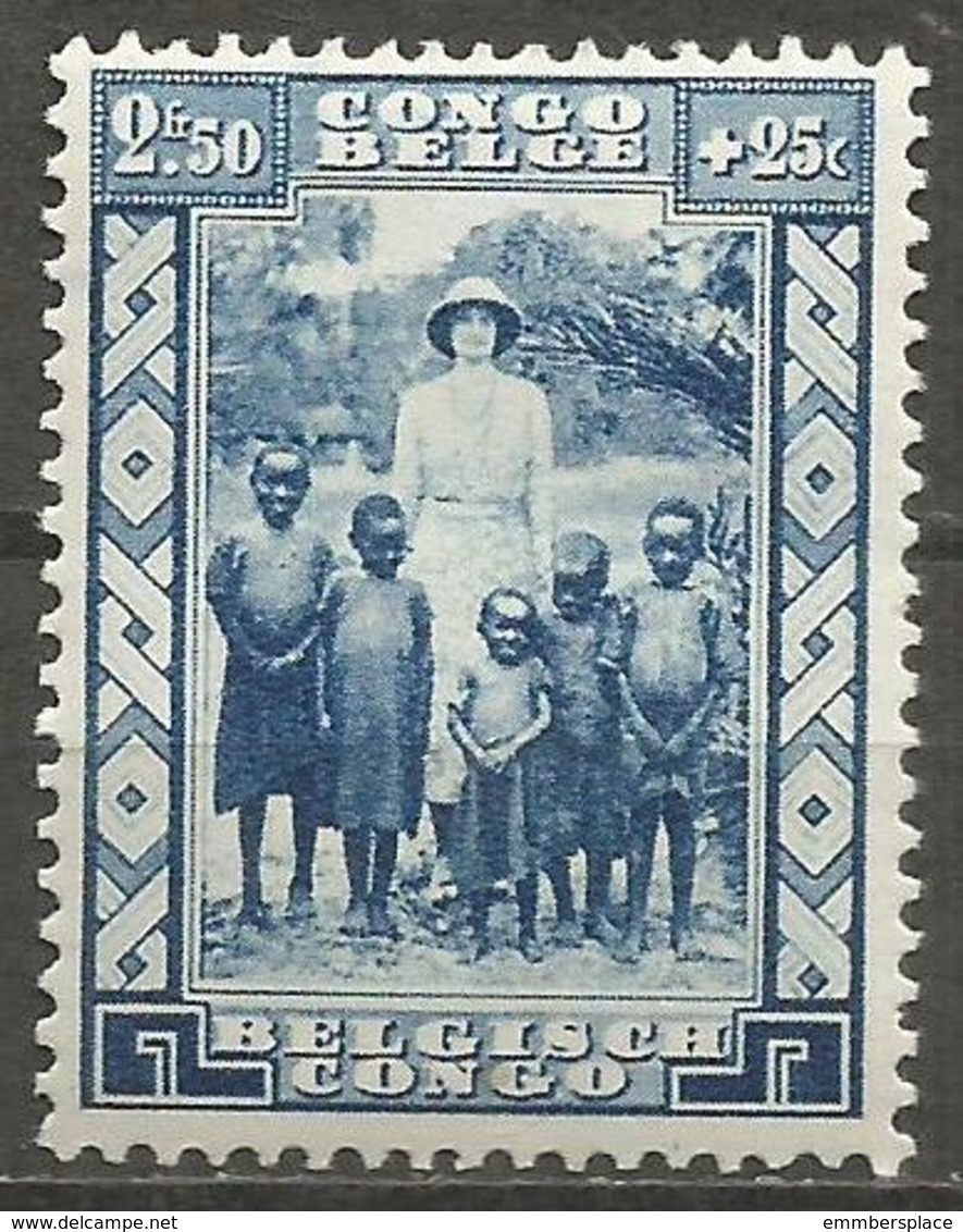 Belgian Congo - 1936 Queen Astrid MH *    Sc B25 - Unused Stamps