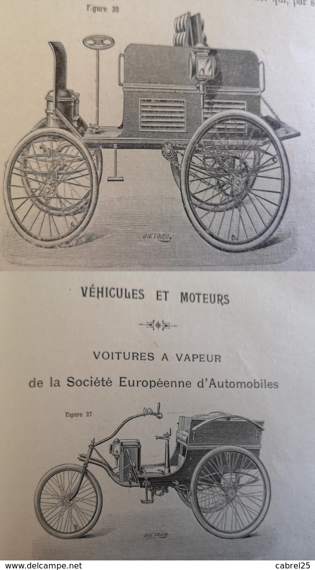 RELIURE REVUES AUTOMOBILES "LE TECHNOLOGISTE, LE CHAUFFEUR 1839-1899-RARE