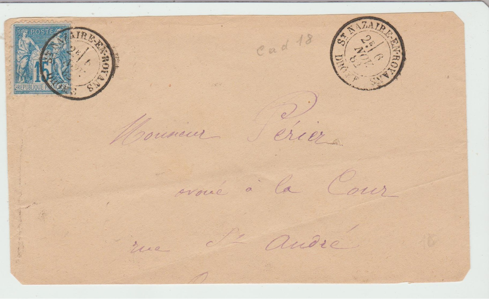 DROME: St Nazaire En Royans CàD Type 18 / LSC De 1882 > TTB - 1877-1920: Semi Modern Period