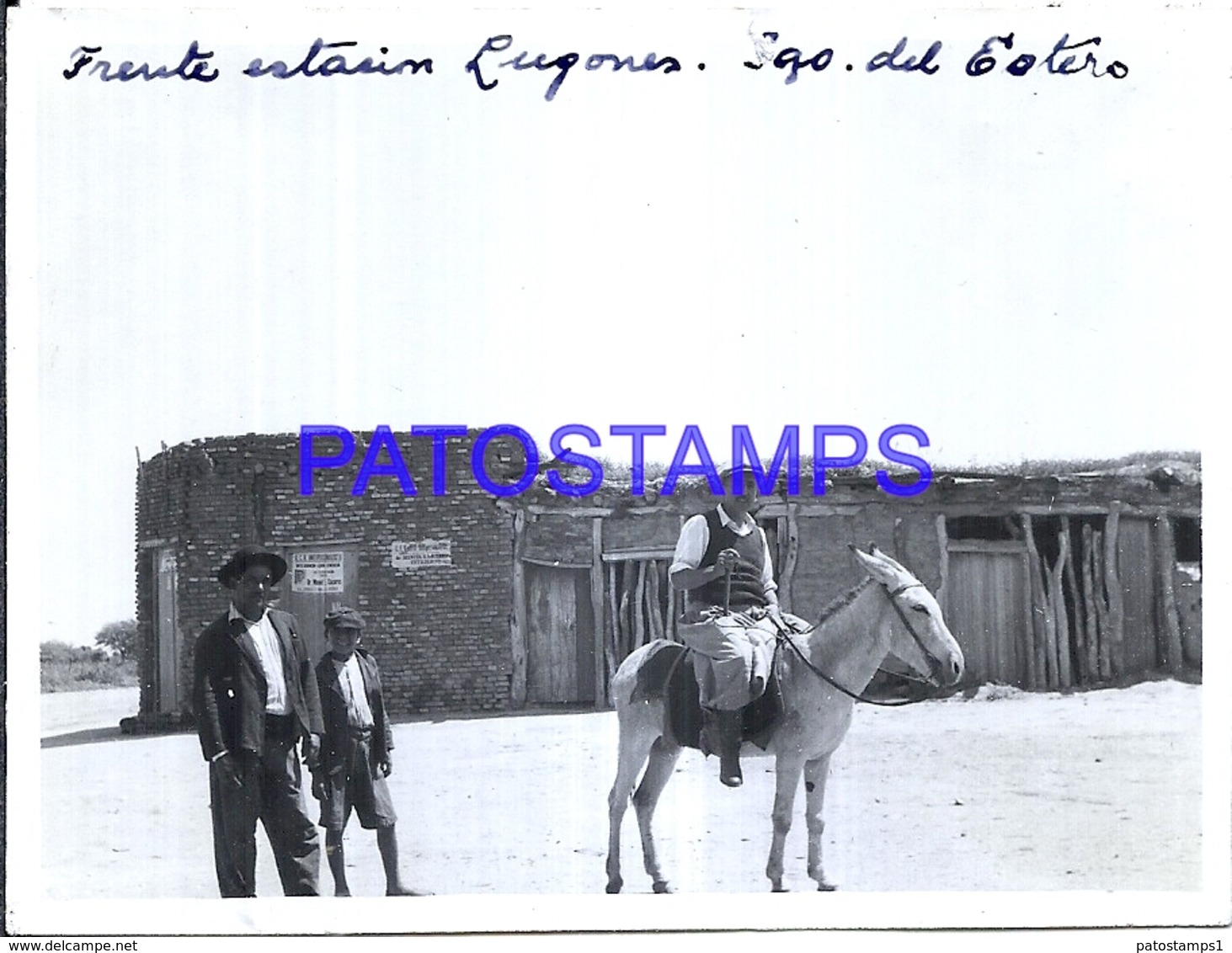 118448 ARGENTINA SANTIAGO DE ESTERO STATION TRAIN ESTACION DE TREN LUGONES CUT 11.5 X 8.5 CM PHOTO NO POSTCARD - Fotografie