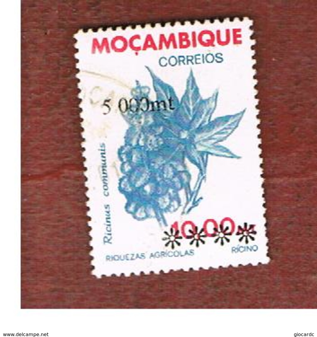 MOZAMBICO (MOZAMBIQUE)   - N.C.  -  ...  PLANTS:  CASTOR OIL (STAMP OF 1981 OVERPRINTED)  -  USED - Mozambico