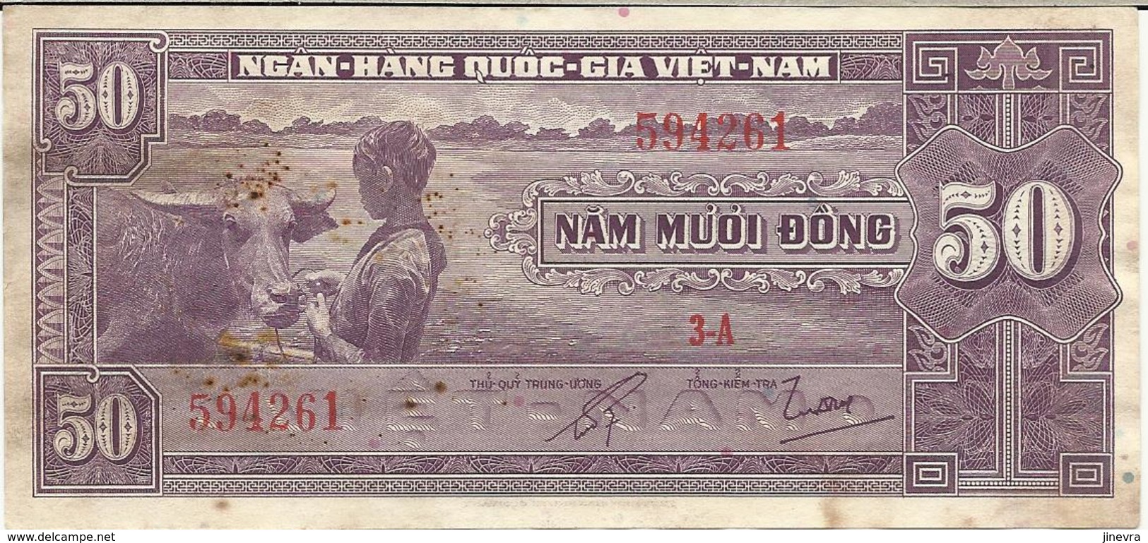 VIETNAM SOUTH 50 DONG 1956 PICK 7a XF - Viêt-Nam