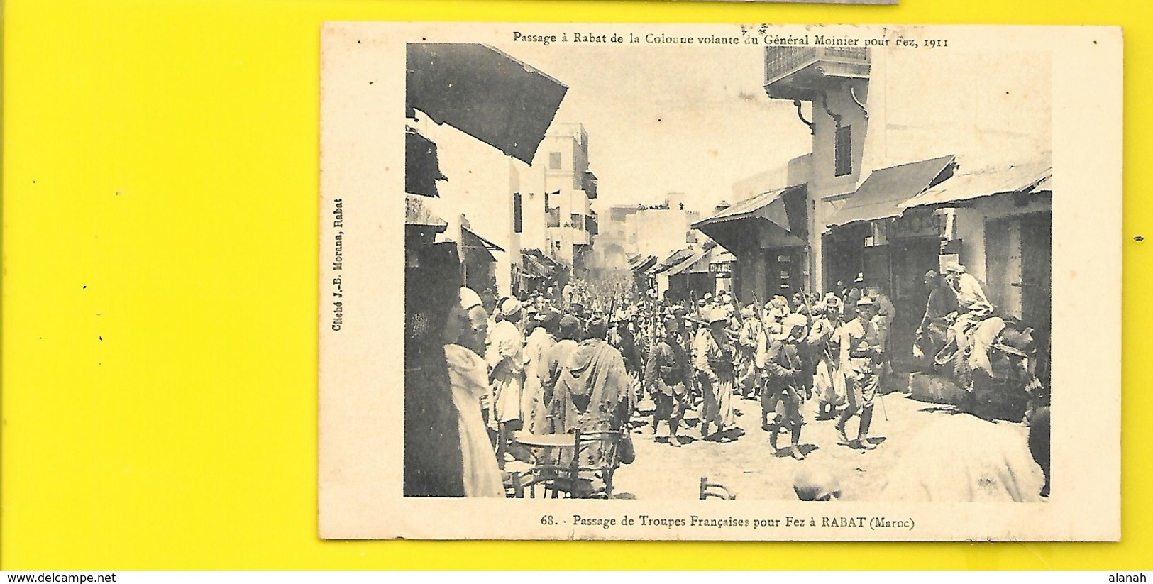 RABAT Militaria Passage De Troupes Pour Fez (Morana) Maroc - Rabat