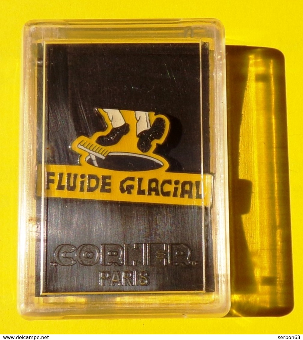 PIN'S FLUIDE GLACIAL PIN'S EPINGLETTE CORNER DANS SA BOITE D'ORIGINE EN PLASTIQUE - NOTRE SITE Serbon63 - Pin's