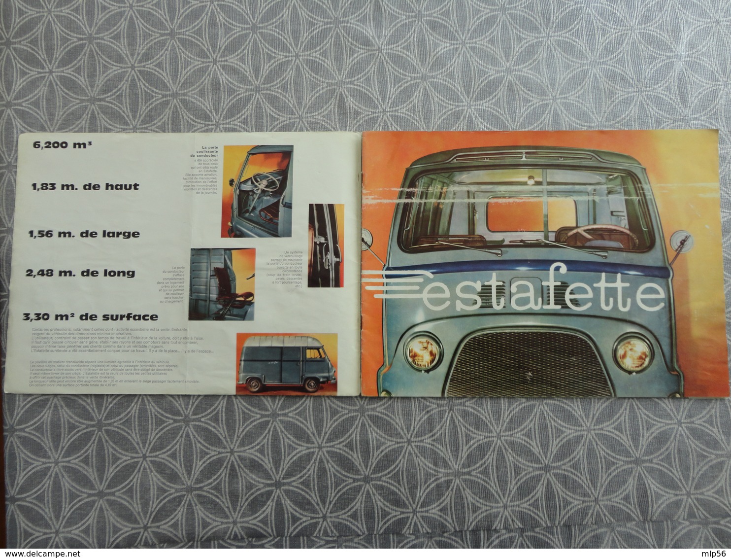 RENAULT ESTAFETTE FOURGON SURELEVE   PUBLICITE PROSPECTUS  16 PAGES  31 X 22.5CM - Camiones