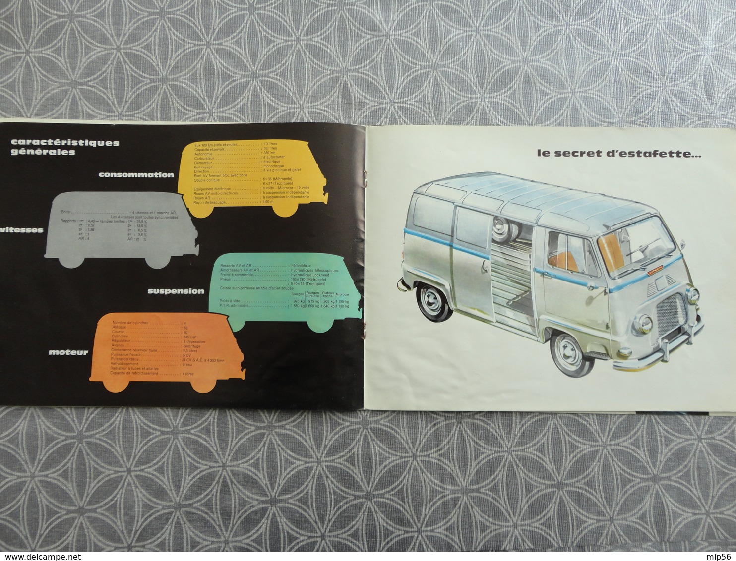 RENAULT ESTAFETTE FOURGON SURELEVE   PUBLICITE PROSPECTUS  16 PAGES  31 X 22.5CM