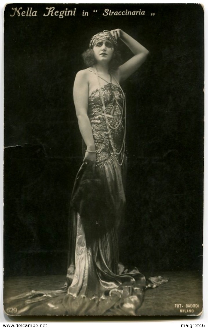 FOTO CARTOLINA ATTRICE NELLA REGINI IN STRACCINARIA ACTRESS - Attori