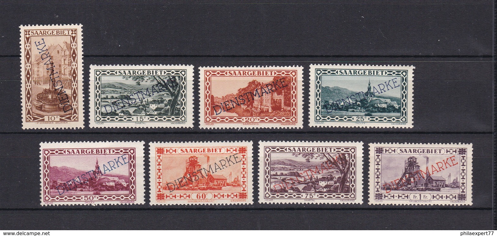 Saarland - 1929/34 - Dienstmarken - Michel Nr. 22/25+28/31 - Ungebr. - Dienstmarken