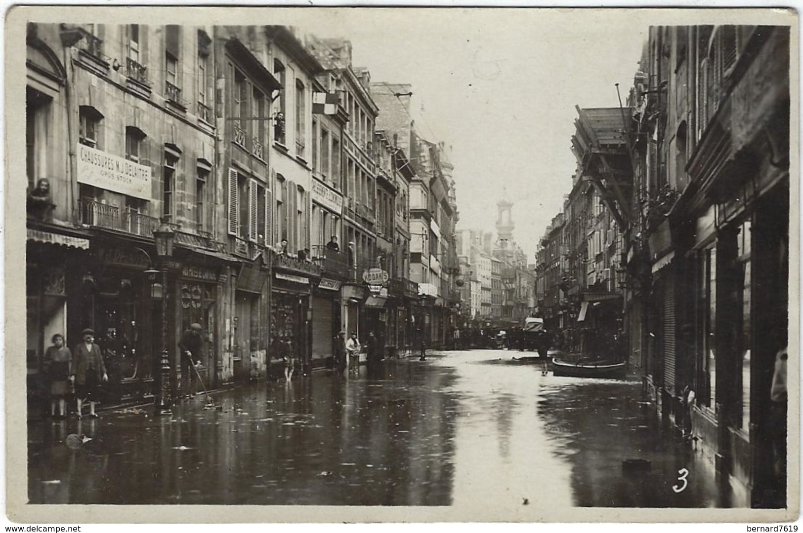 14 Caen  Inondation Carte Photo Delassalle Et Coron - Caen