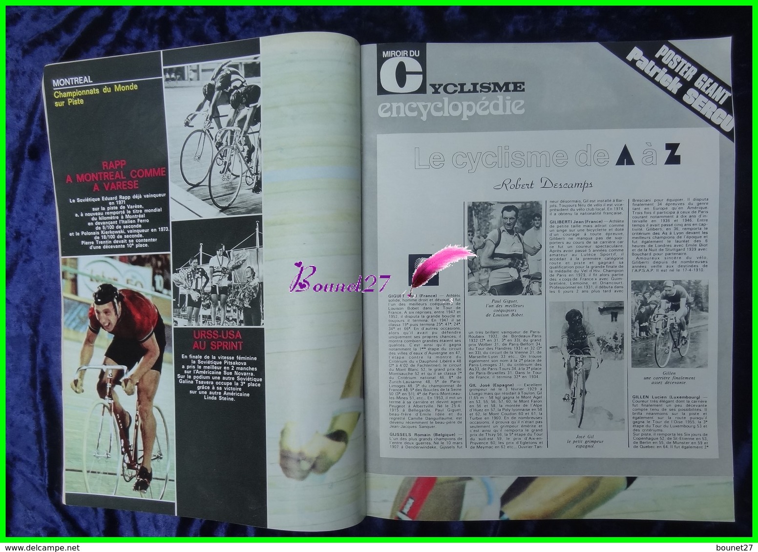 Revue Le MIROIR DU CYCLISME- N° 192  Septembre 1974 - Merckx Et Les Français Poster Patrick Sercu - Sport