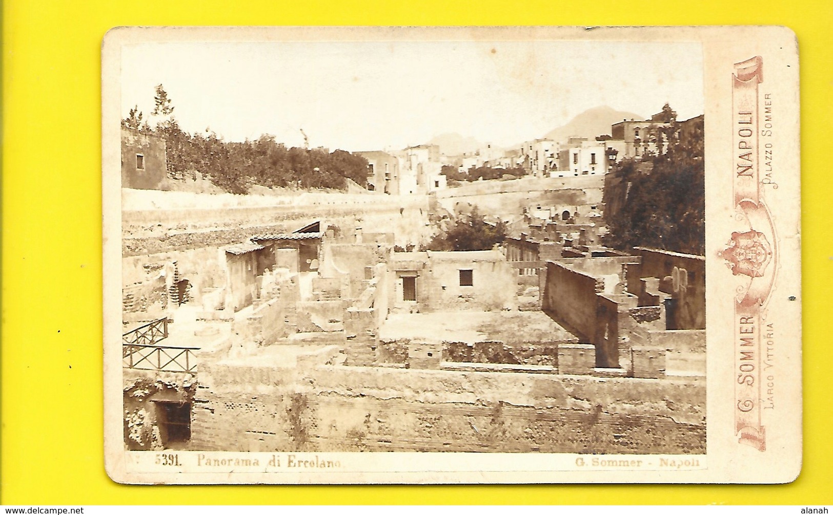 Photo Sur Carton D'ERCOLANO Panorama (Sommer) Italie - Luoghi