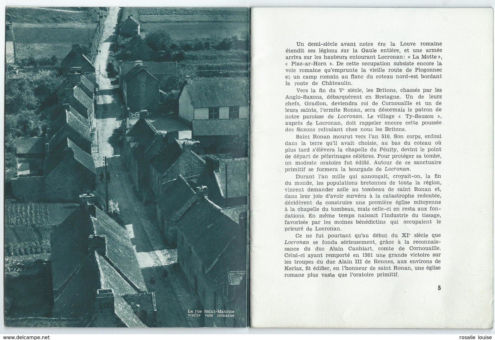 LOCRONAN (29) De Clotilde Bauguion 1952 -   Photos : Jos Le Doaré - - Nombreuses Photos - 32 Pages Dont Couvertures - Géographie