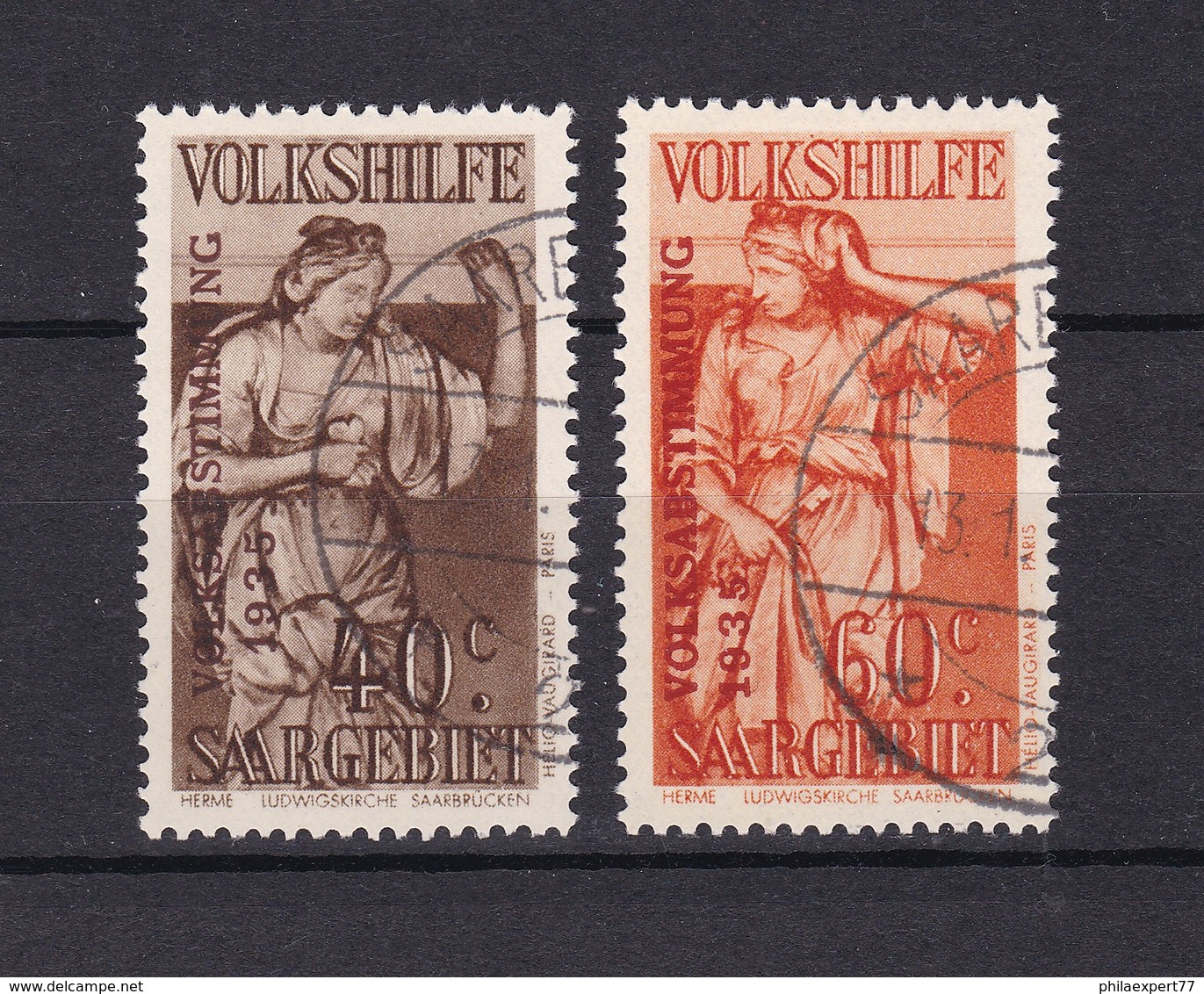 Saarland - 1934 - Michel Nr. 199/200 - Gest. - 36 Euro - Gebraucht