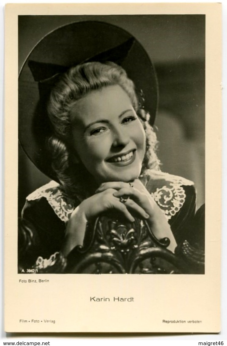 CARTOLINA ATTRICE KARIN HARDT ACTRESS FOTO BINZ BERLIN - Attori