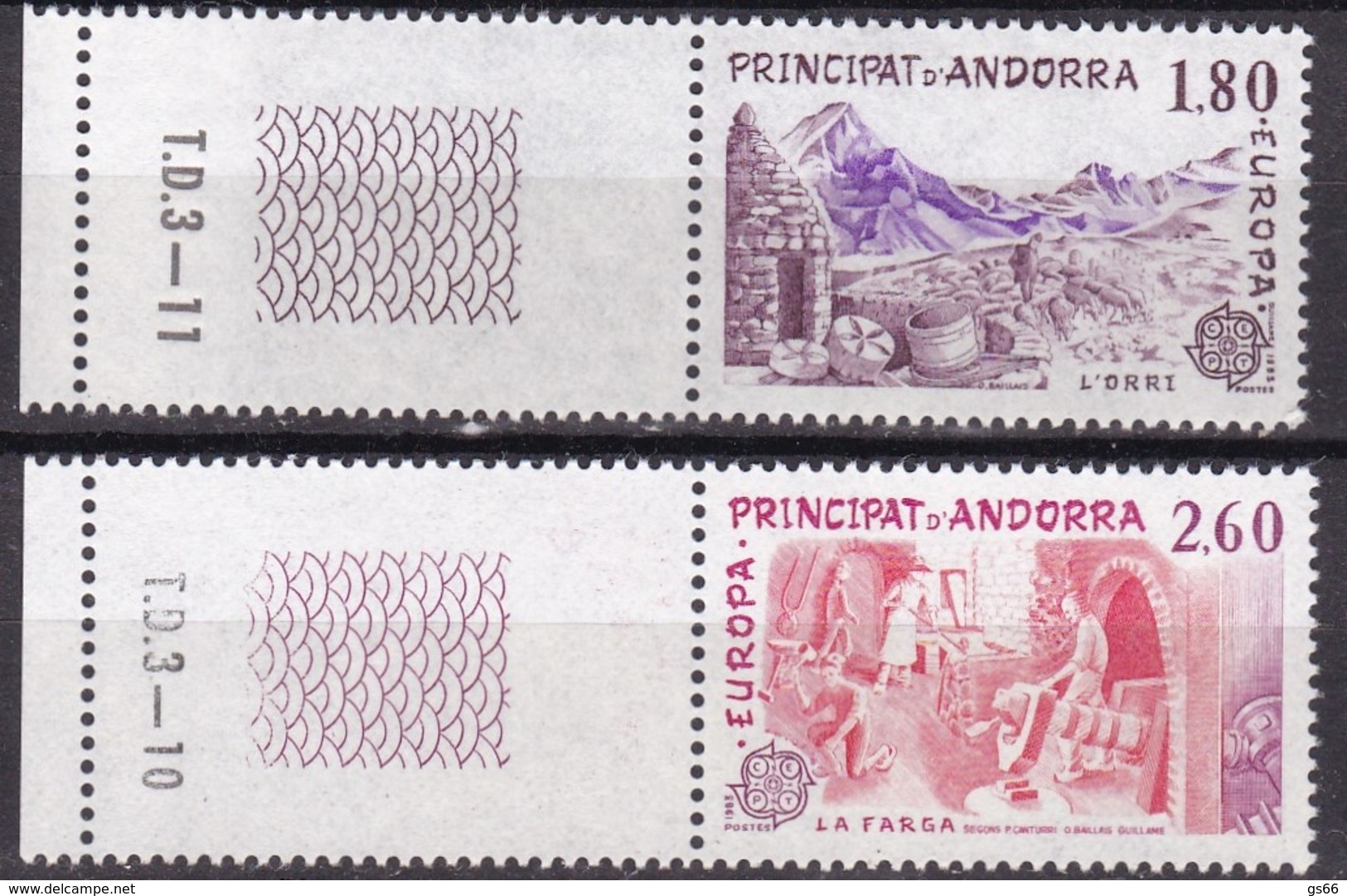 Andorra, Fr. 1983, 334/35, Europa: Große Werke Des Menschlichen Geistes. MNH **, - Ungebraucht