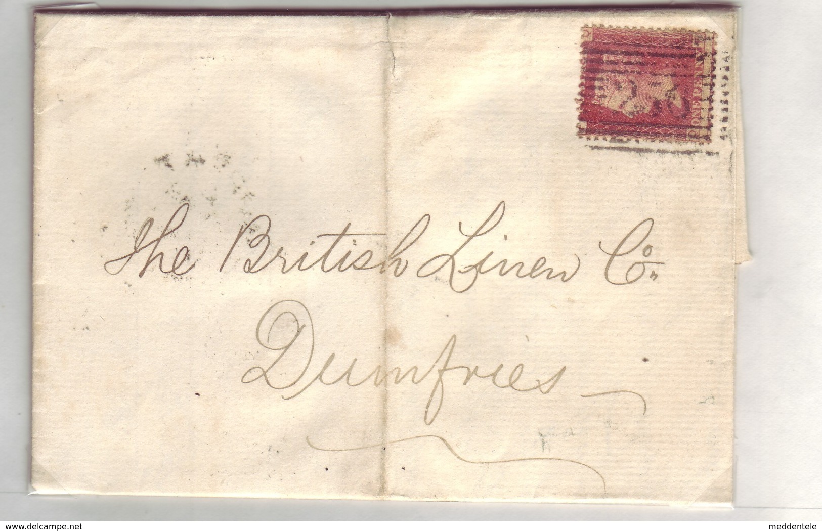 GB QV Scotland Cancel 256 MOFFAT  Plate 74 To DUMFRIES Lettered TQ/QT NICE/Clean - Covers & Documents