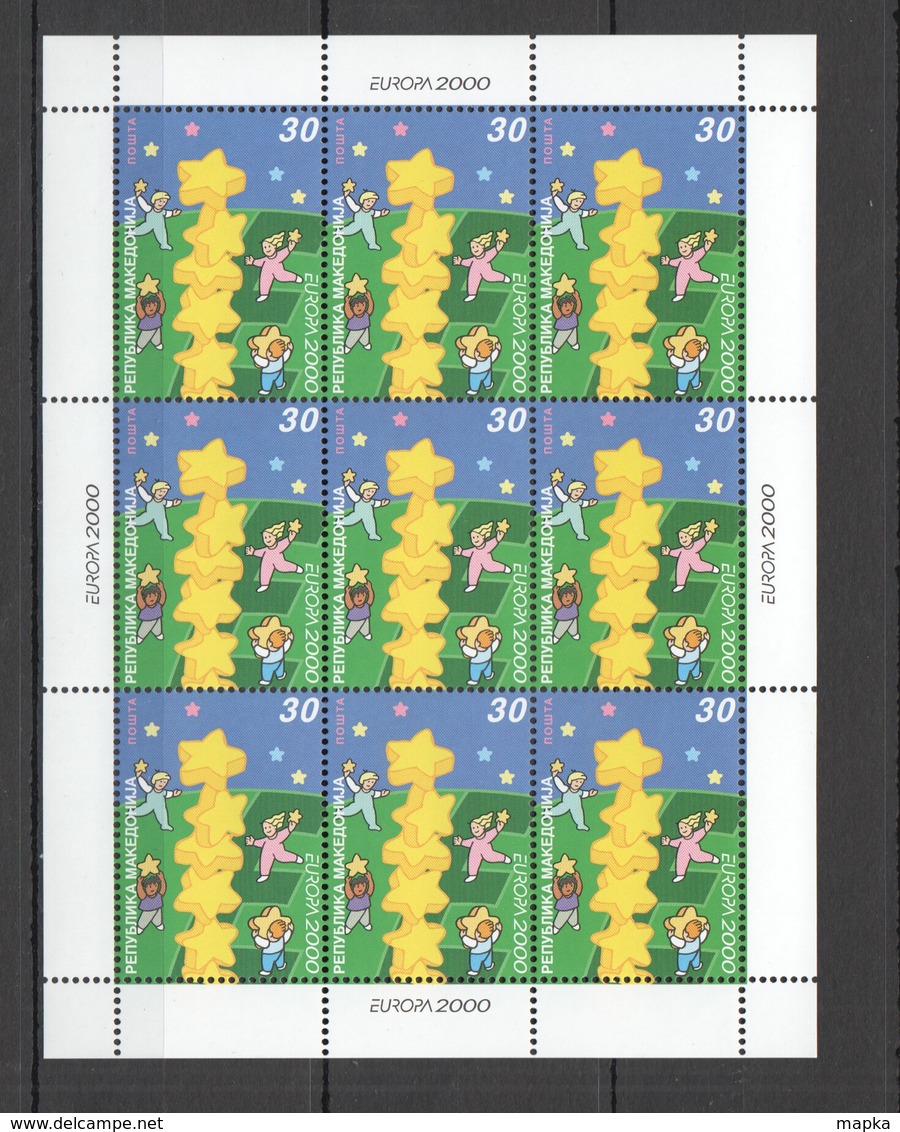 EC059 2000 MACEDONIA EUROPA CEPT YOUNG & FUTURE CHILDREN STARS 1SH MNH - 2000