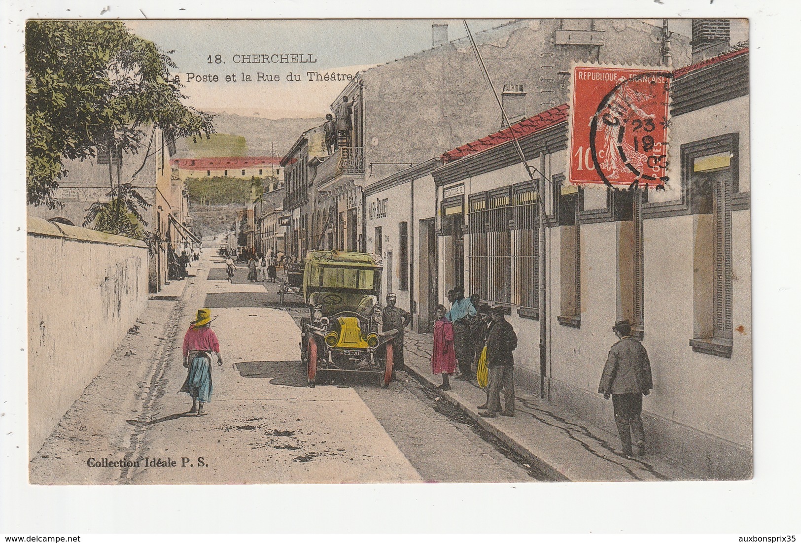 CHERCHELL - LA POSTE ET LA RUE DU THEATRE - Sonstige & Ohne Zuordnung