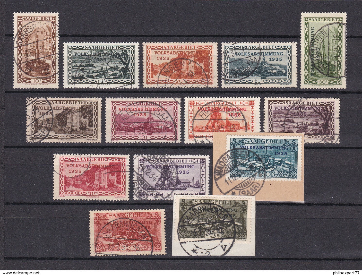 Saarland - 1934 - Michel Nr. 179/192 - Gest. - 35 Euro - Gebraucht