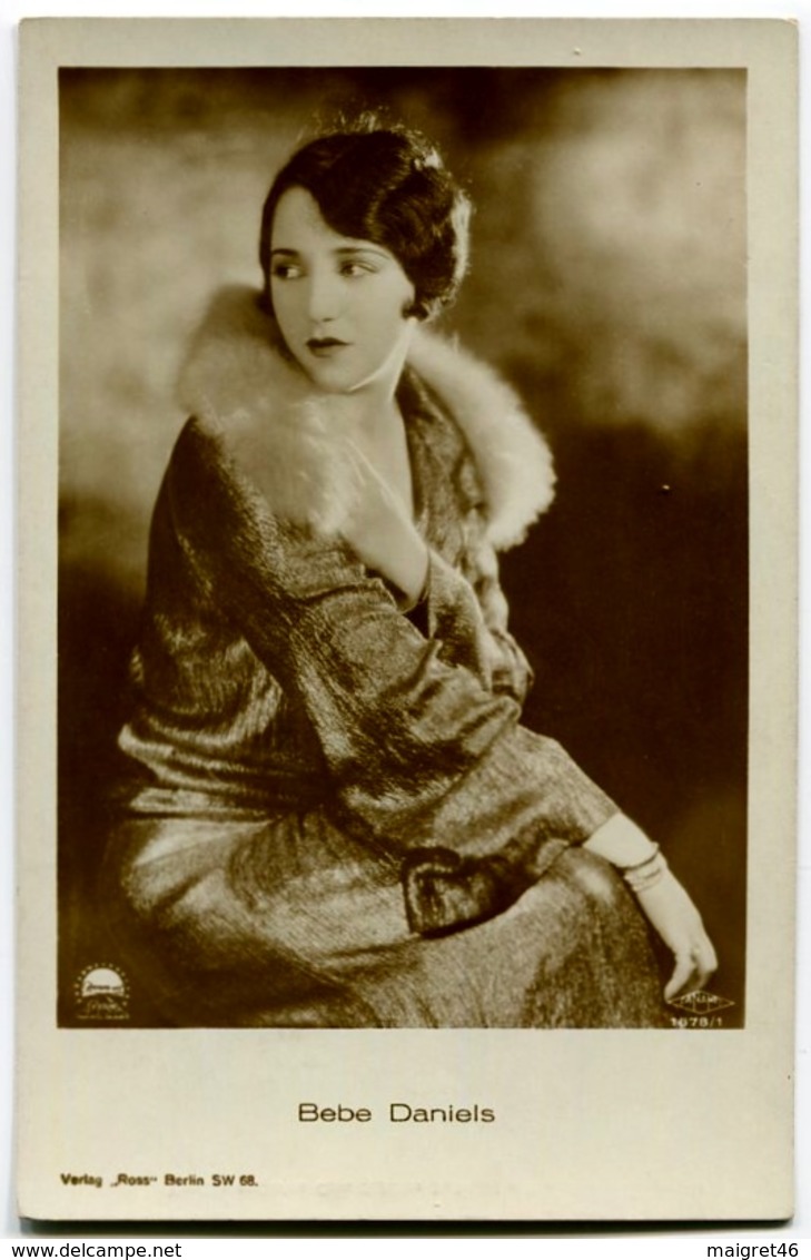 CARTOLINA ATTRICE BEBE DANIELS ACTRESS PARAMOUNT FILM - Attori