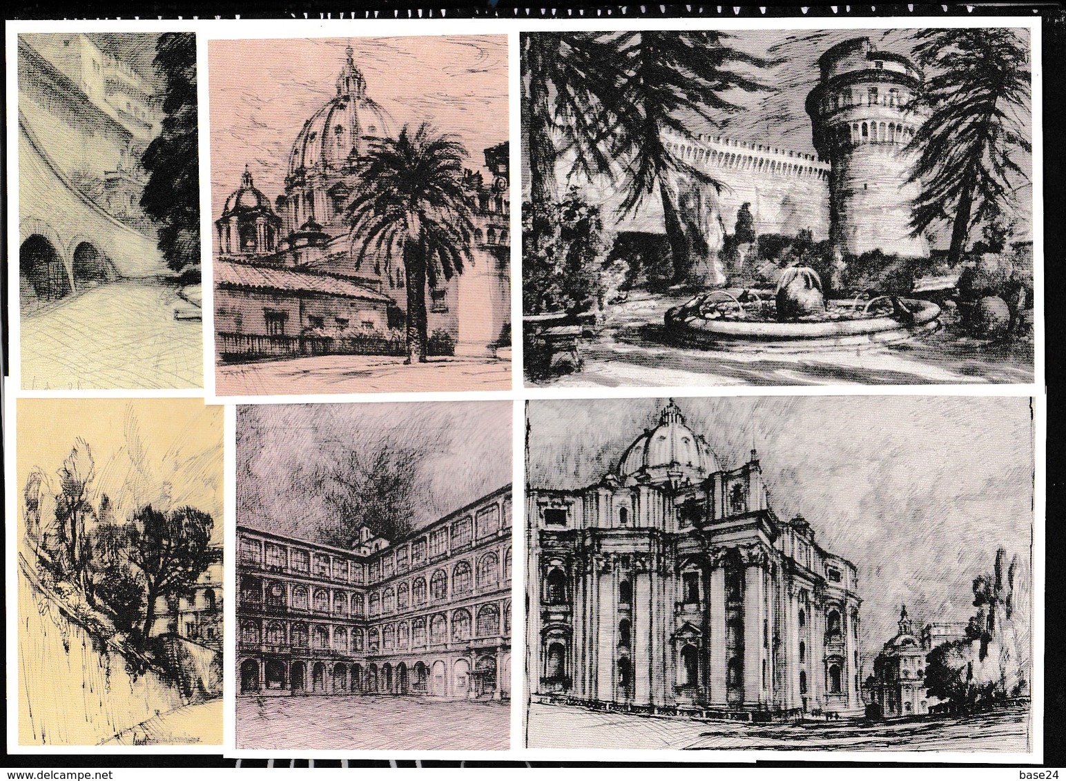 1978 Vaticano Vatican Interi Postali FONTANE E VEDUTE C18 Serie Di 6 Cartoline L130 Nuove - Interi Postali