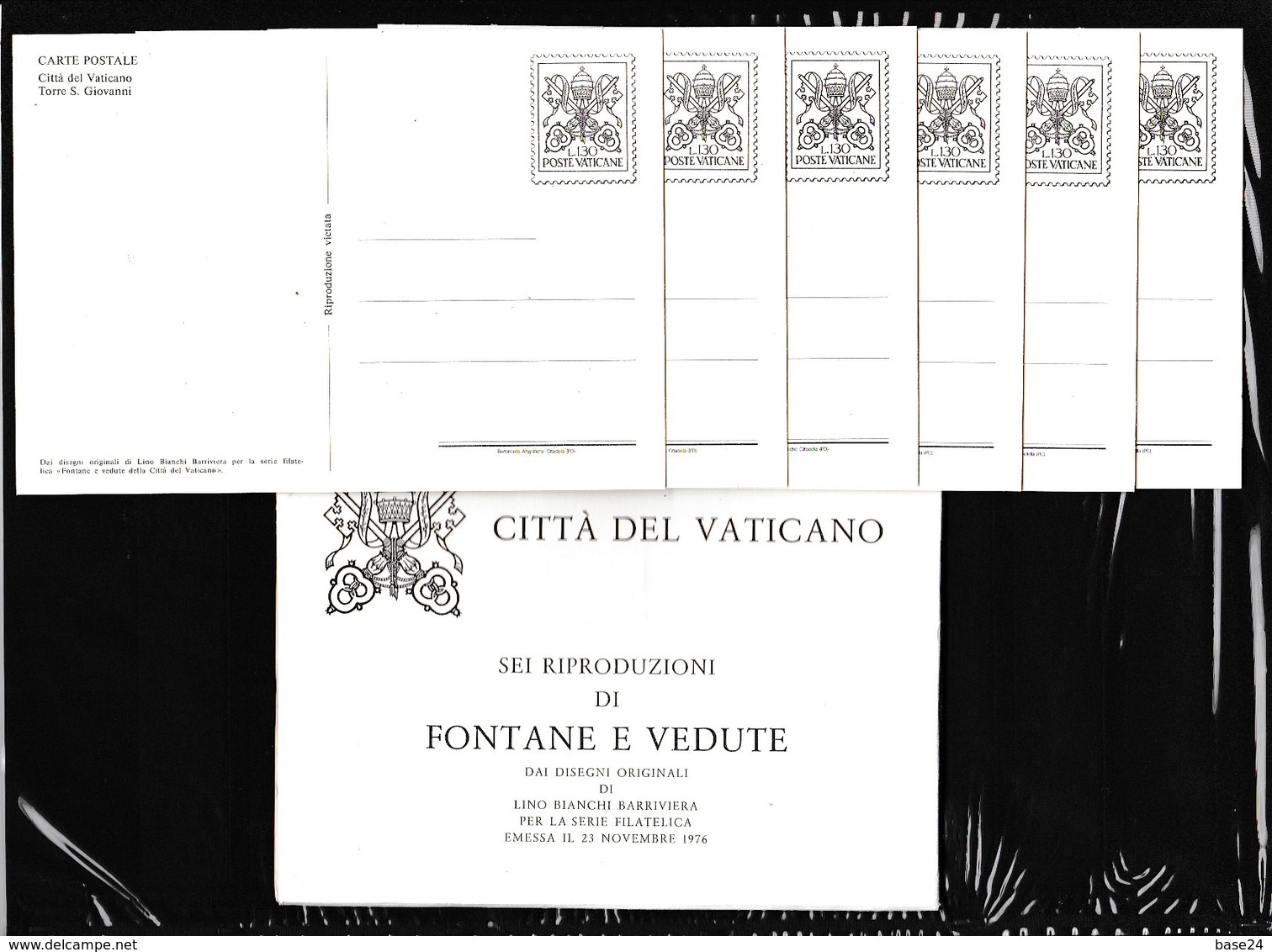 1978 Vaticano Vatican Interi Postali FONTANE E VEDUTE C18 Serie Di 6 Cartoline L130 Nuove - Interi Postali