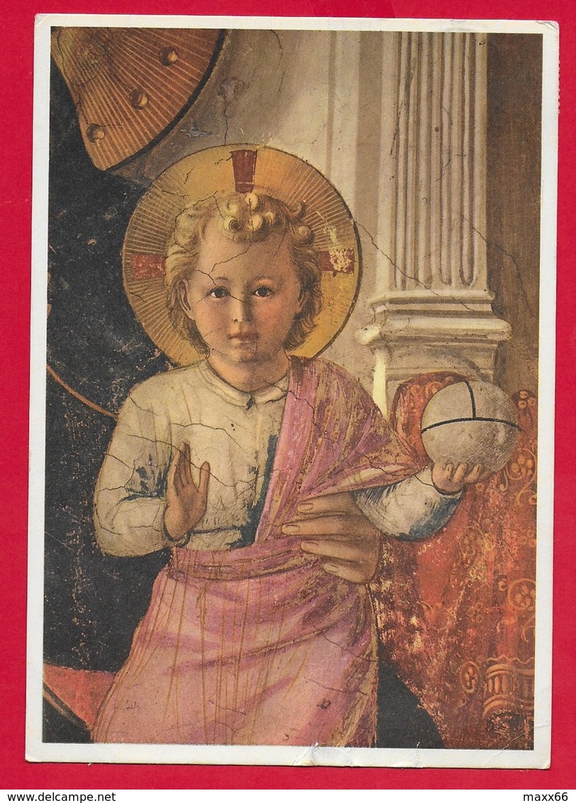 CARTOLINA VG ITALIA - SALVATOR MUNDI - Fra Giovanni Da Fiesole Detto Beato Angelico - 10 X 15 - 1962 MORBEGNO - Pittura & Quadri