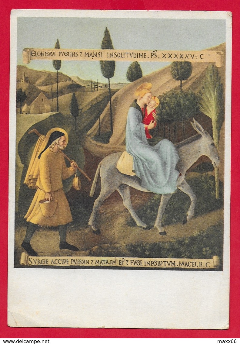 CARTOLINA VG ITALIA - LA FUGA IN EGITTO - Fra Giovanni Da Fiesole Detto Beato Angelico - 10 X 15 - 1954 CODOGNO - Pittura & Quadri