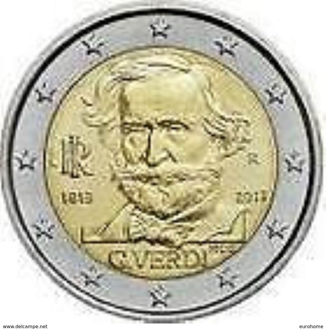 Italie 2013     2 Euro Commemo Guiseppe Verdi  UNC Uit De Rol  UNC Du Rouleaux  !! - Italie