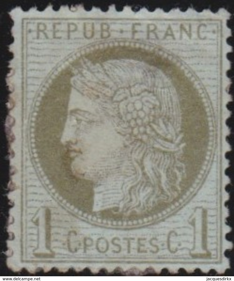 France  .   Yvert   .    50     .        O         .       Oblitéré - 1871-1875 Ceres