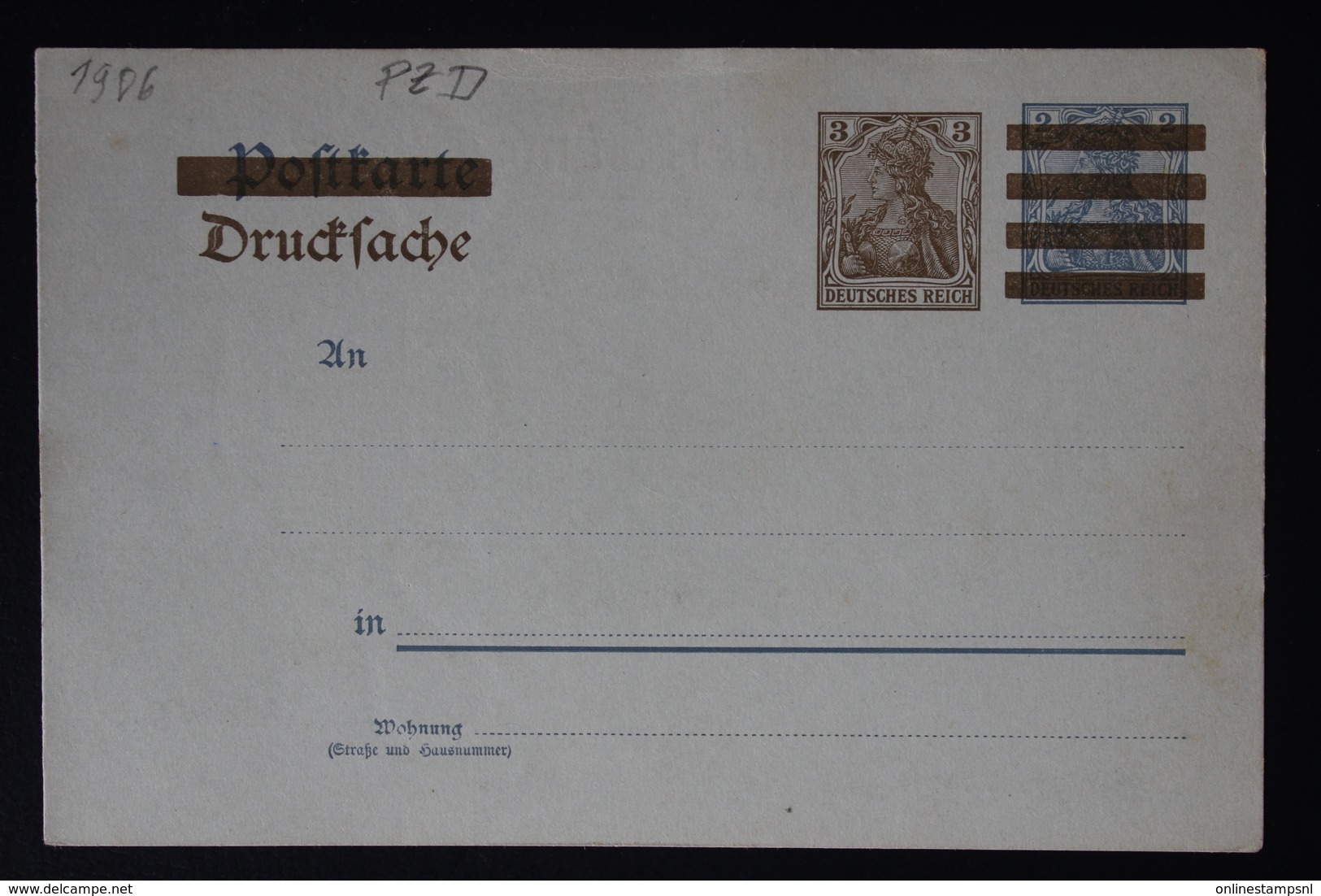 DEUTSCHE REICH: PRIVAT GANZSACHE POSTKARTE FRANKFURTER SÄNGERKRANZ - Private Postal Stationery