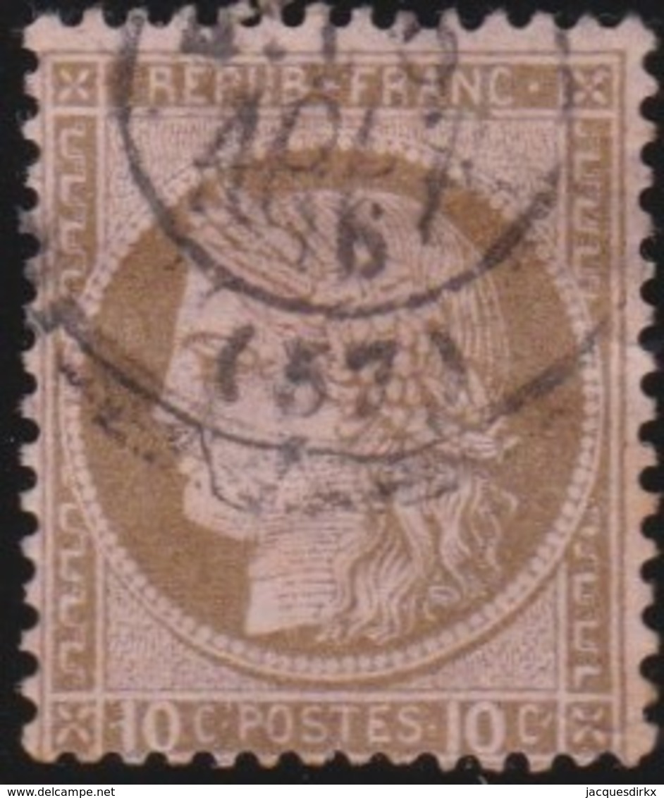 France  .   Yvert   .    54       .        O         .       Oblitéré - 1871-1875 Ceres