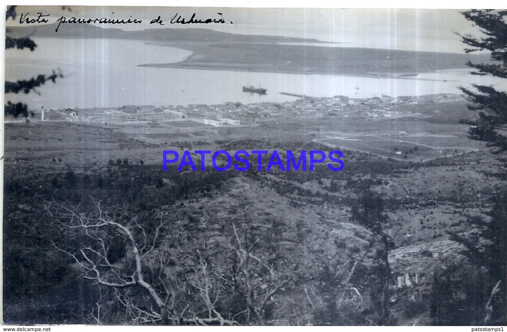 118502 ARGENTINA TIERRA DEL FUEGO USHUAIA VISTA PANORAMICA 16.5 X 10 CM PHOTO NO POSTAL POSTCARD - Fotografie