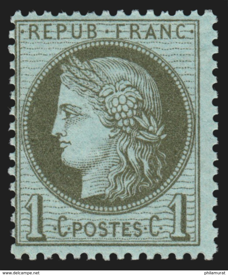 N°50, Cérès 1c Vert-olive, Neuf ** Sans Charnière - TB - 1871-1875 Ceres