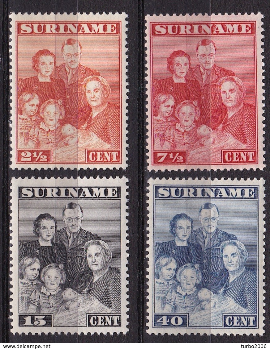 SURINAME 1943 Koninklijke Familie Ongestempelde Serie NVPH 206 / 209 - Suriname ... - 1975