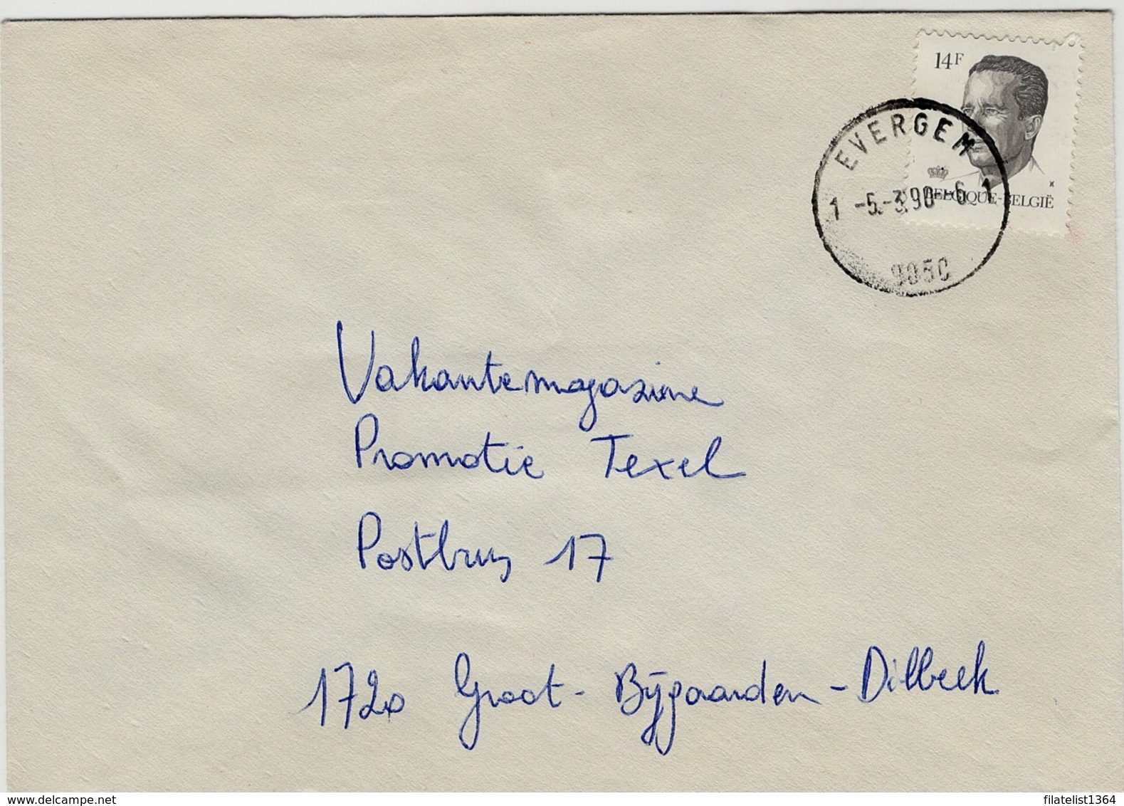 Poststempel  EVERGEM 1  1 - Op Opc.nr 2352 - Sonstige & Ohne Zuordnung