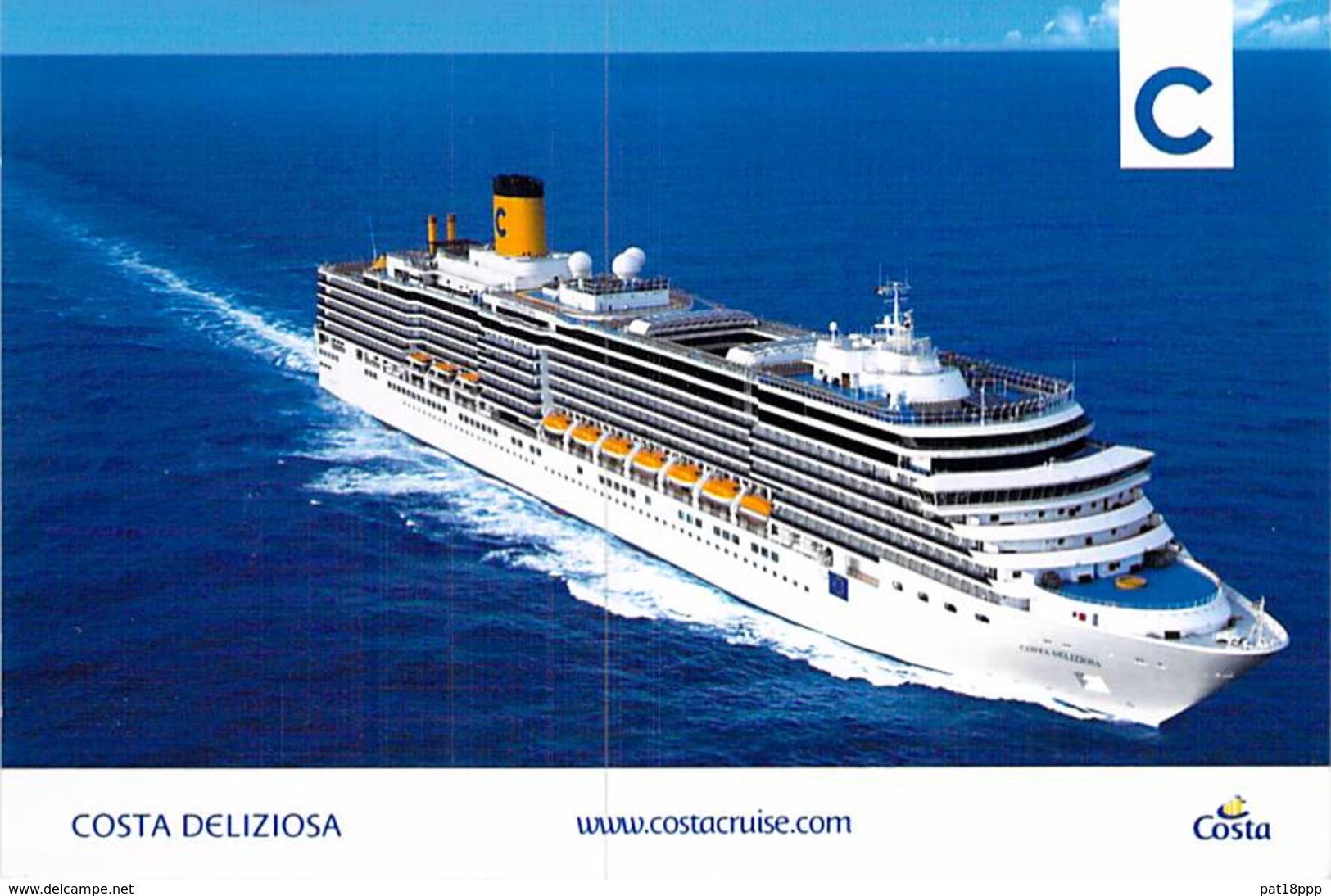 PAQUEBOT De CROISIERE : COSTA DELIZIOSA ( Costa Cruises ITALIE / USA Carnival Corporation ) CPM GF - Liner Cruise Ship - Piroscafi