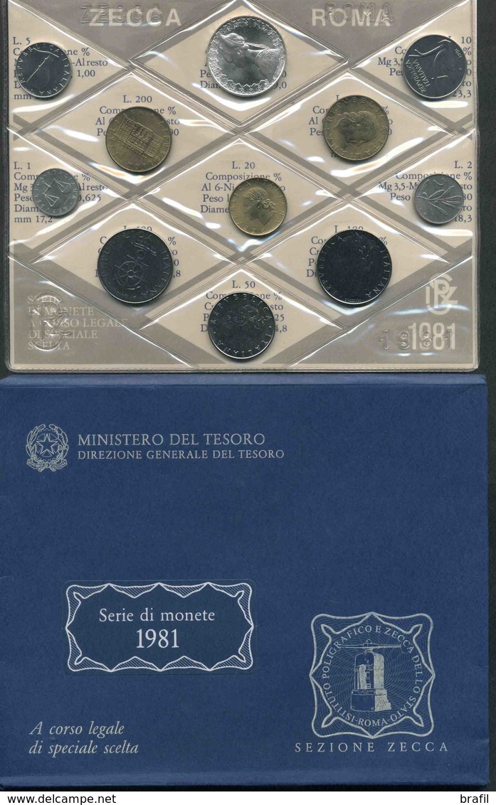 1981 Italia, FDC Serie Divisionale - Set Fior Di Conio