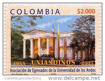 Lote 2370, Colombia, 2005, Sello, Stamp, Universidad De Los Andes, University Association, Uniandinos - Colombia