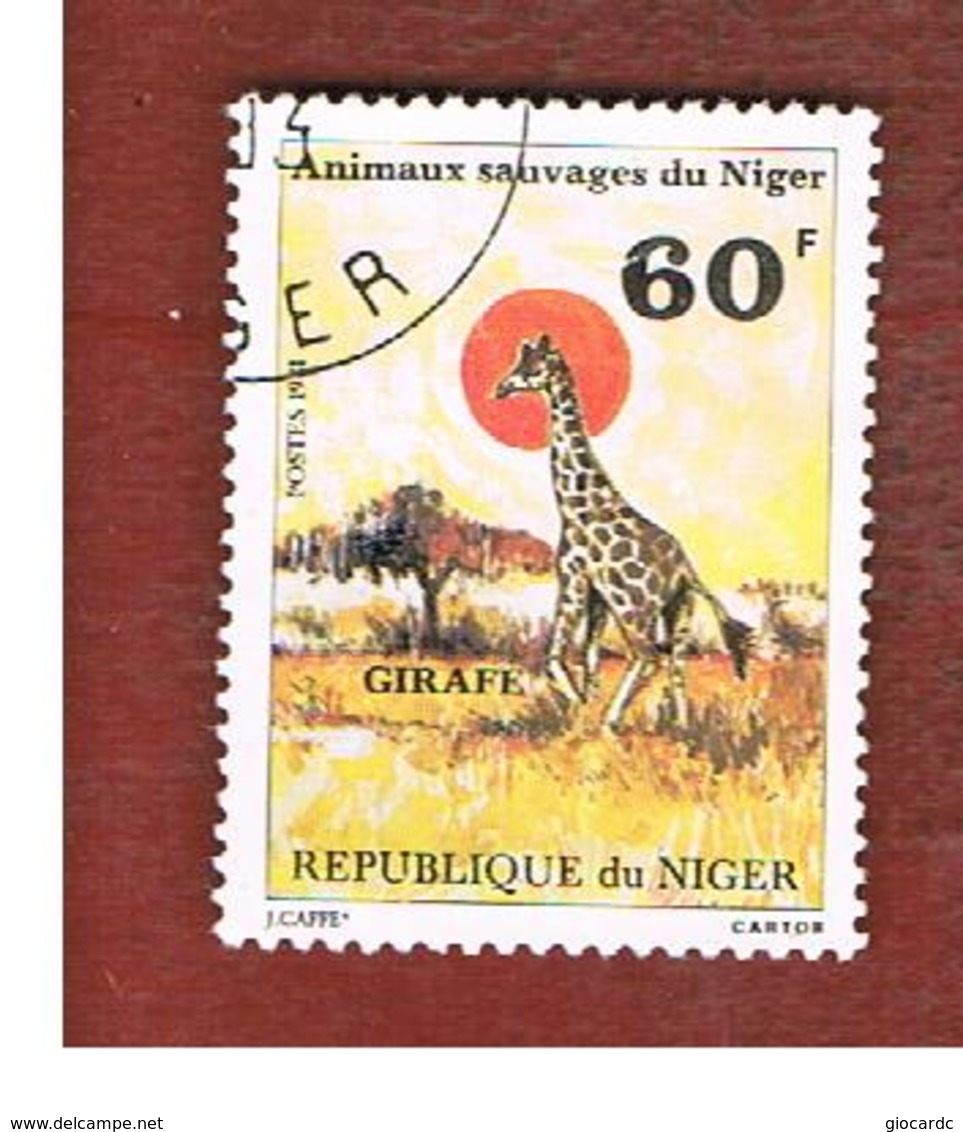 NIGER  -  SG 843  -  1981 ANIMALS: GIRAFFE    -  USED * - Niger (1960-...)