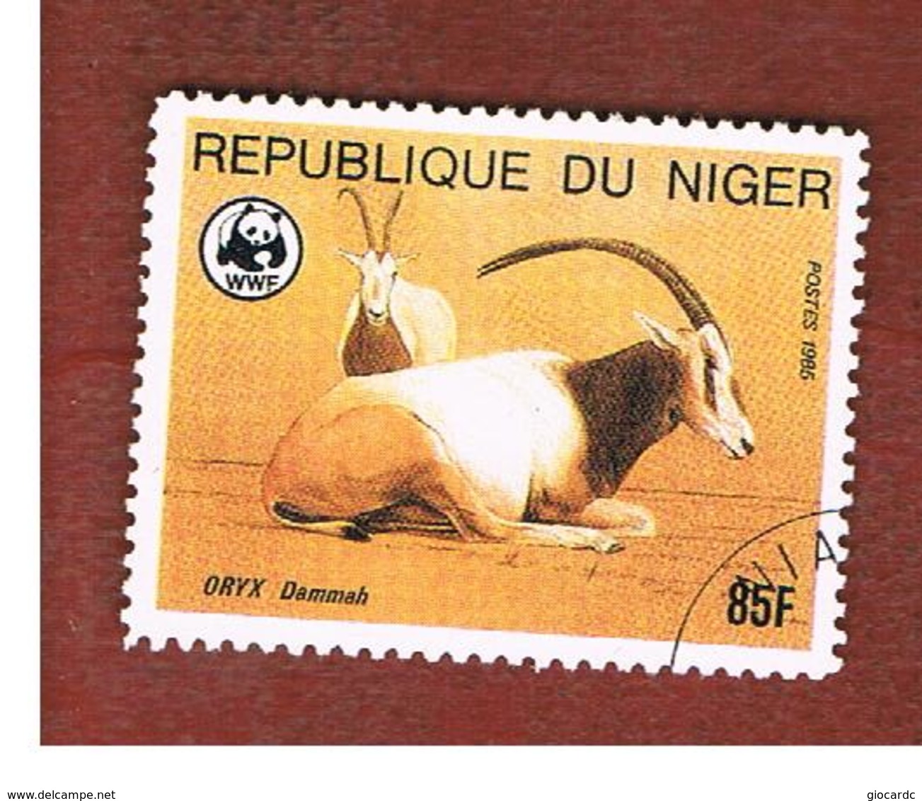 NIGER  -  SG 1040  -  1985 WWF: ENDANGERED ANIMALS (ORYX DAMMAH)  -  USED * - Niger (1960-...)