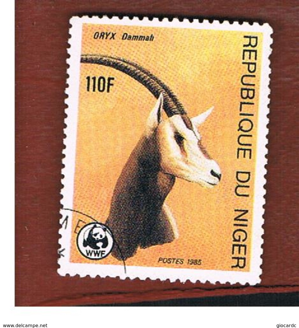 NIGER  -  SG 1041  -  1985 WWF: ENDANGERED ANIMALS (ORYX DAMMAH)  -  USED * - Niger (1960-...)