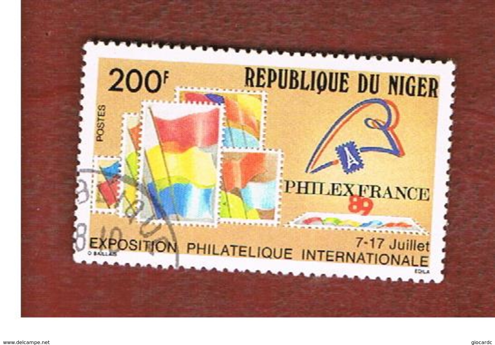 NIGER  -  SG 1167  -  1989 PHILEXFRANCE '89, INT. STAMP EXN.   -  USED * - Niger (1960-...)