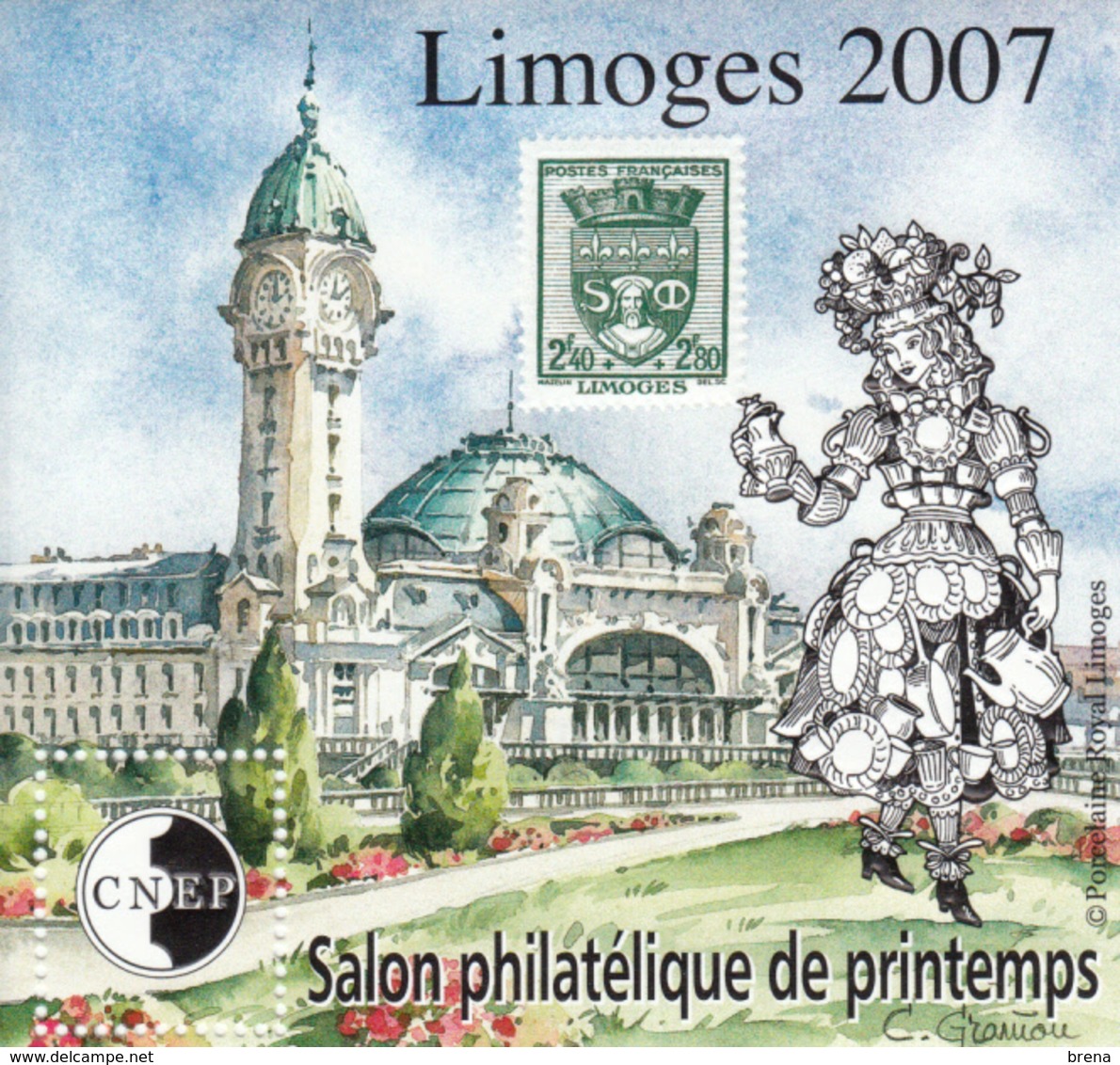 FRANCE  BLOC SOUVENIR 2007/08 N° 48/ 50/51/52  LIMOGES / PARIS /LYON48 - CNEP