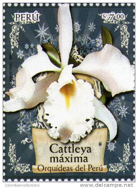 Lote P2008-5, Peru, 2008, Sello, Stamp, 2 V, Orquideas, Orchid, Cattleya, Catleya - Perú